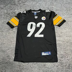 Pittsburgh Steelers James Harrison Jersey #92 Size 48 Reebok On Fied NFL Home